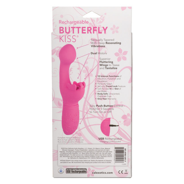 Rechargeable Silicone Butterfly Kiss® - Pink